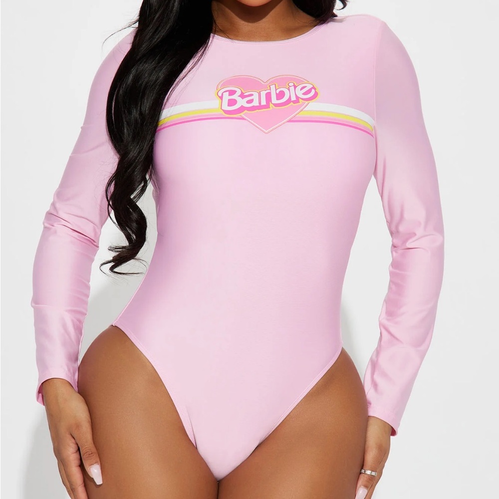 Barbie Light Pink One Piece Bathing Suit Costume